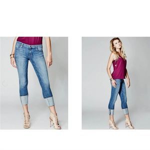 NEW Marciano 'Ex-Boyfriend' Cuff Cropped Jeans